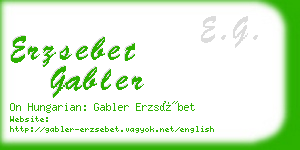 erzsebet gabler business card